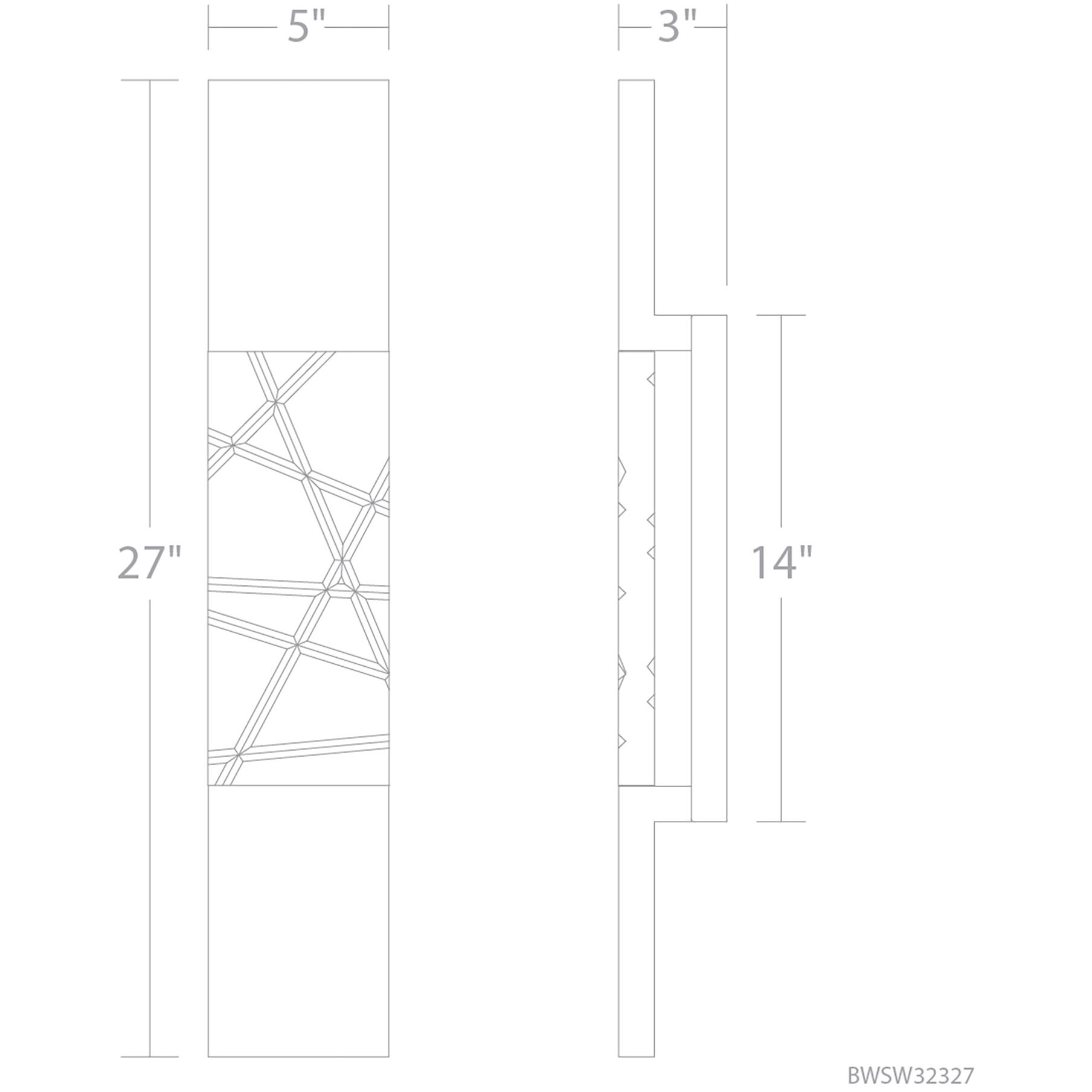 Glacier LED 27 inch Black Outdoor Wall Light, Beyond