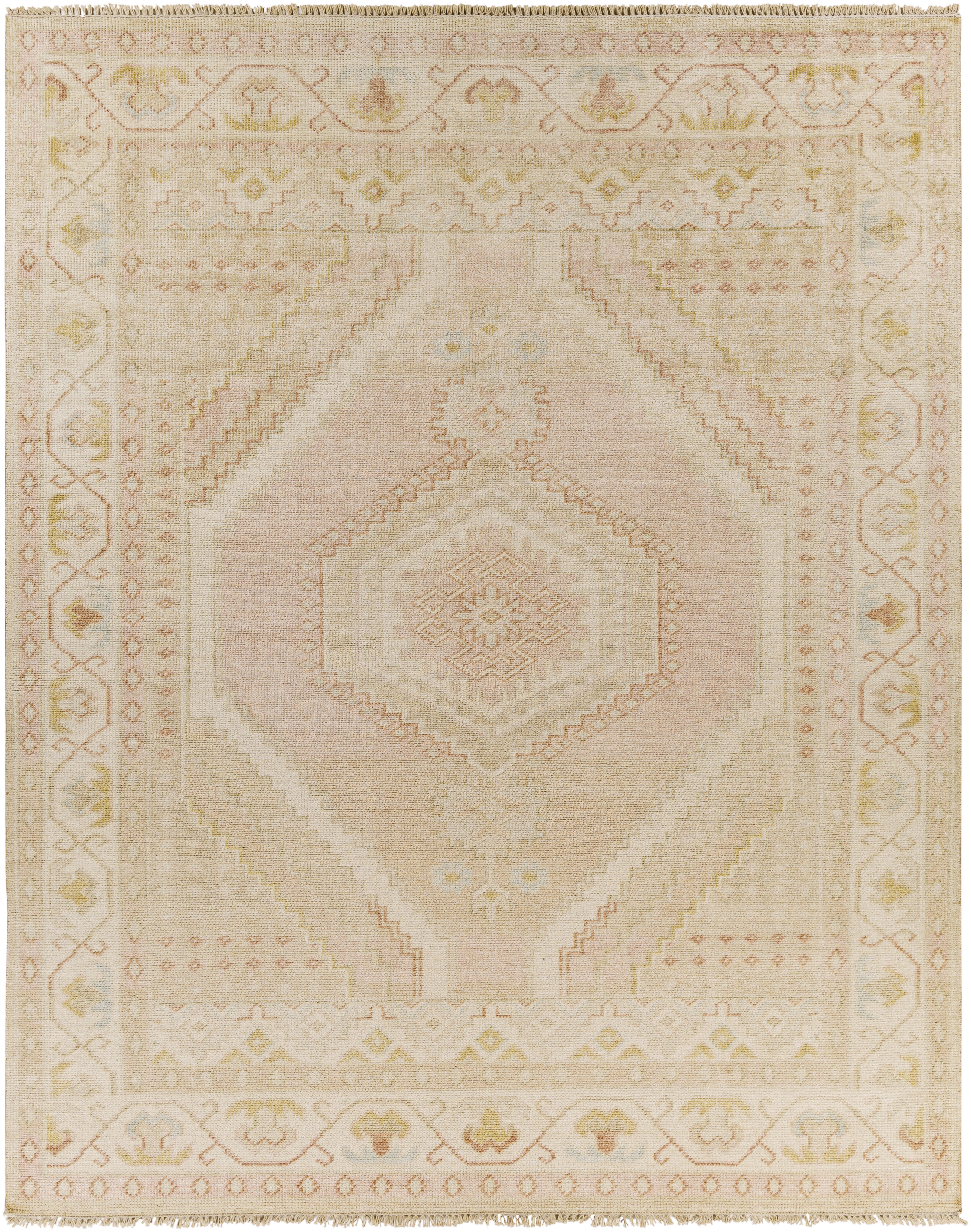 Anadolu 120 X 96 inch Dusty Pink Rug, Rectangle