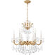 La Scala 6 Light 23 inch French Gold Chandelier Ceiling Light in French Gold Cast