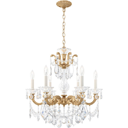 La Scala 6 Light 23 inch French Gold Chandelier Ceiling Light in French Gold Cast