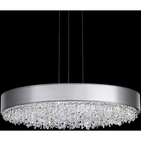 Eclyptix LED LED 28.8 inch Polished Stainless Steel Pendant Ceiling Light in Wavy Layout, Silver, Wavy Layout