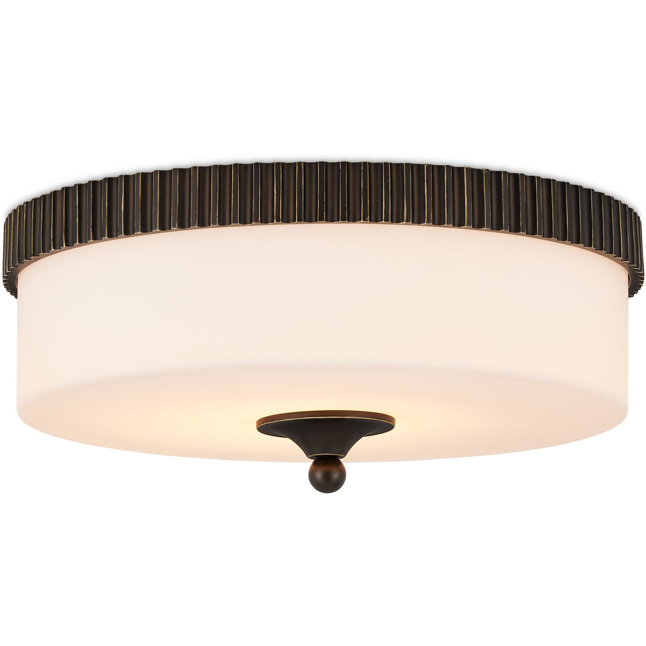 Bryce 1 Light 16.25 inch Oil Rubbed Bronze/White Flush Mount Ceiling Light, Barry Goralnick Collection