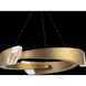 Embrace LED 34.4 inch Aged Brass Pendant Ceiling Light, Schonbek Signature