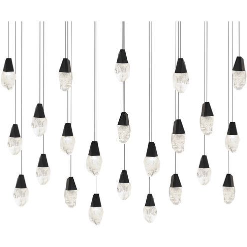 Beyond Martini LED 12 inch Black Multi-Light Pendant Ceiling Light in Optic, Linear Canopy