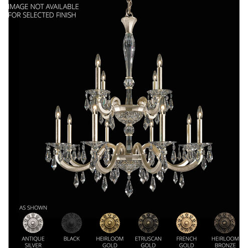 Napoli 12 Light 32.1 inch Etruscan Gold Chandelier Ceiling Light, Schonbek Signature