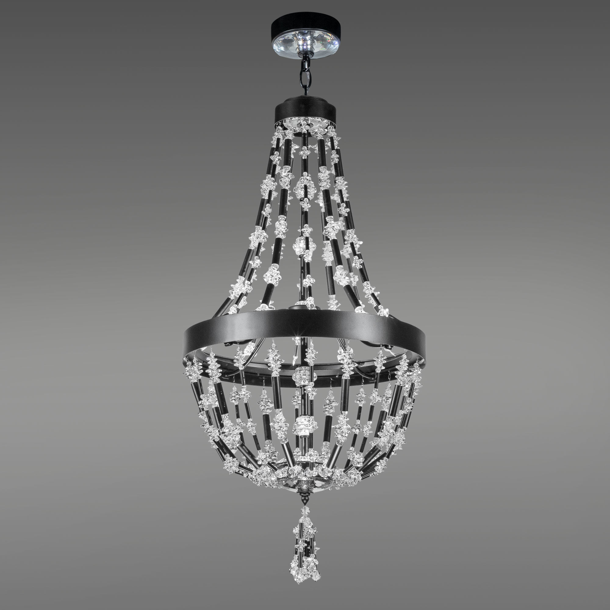 Bali LED 16 inch Black Pendant Ceiling Light, Schonbek Signature