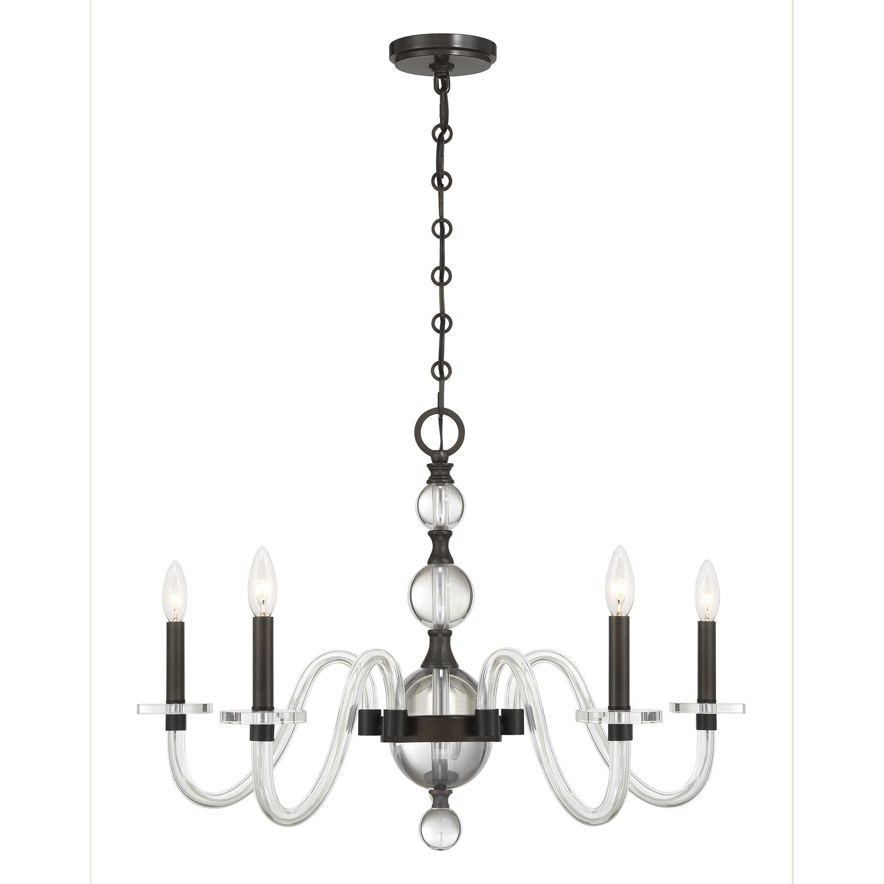 Aragon 5 Light 29 inch Mediterranean Bronze Chandelier Ceiling Light