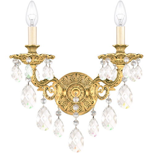 Milano 2 Light 7.5 inch Etruscan Gold Wall Sconce Wall Light