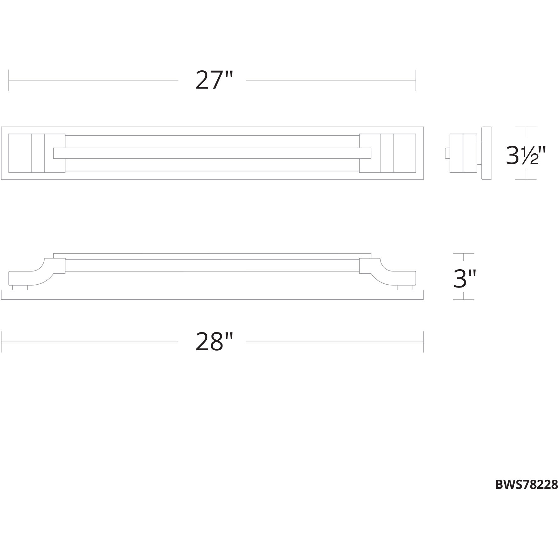 Aberdeen LED 28 inch Brushed Nickel Bath Vanity & Wall Light, Beyond