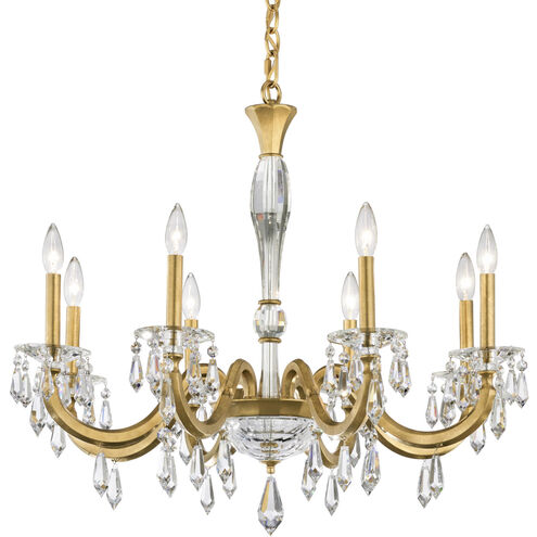 Napoli 8 Light 32.6 inch Heirloom Gold Chandelier Ceiling Light, Schonbek Signature