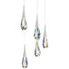 Beyond Hibiscus LED 17 inch Polished Nickel Multi-Light Pendant Ceiling Light, Beyond
