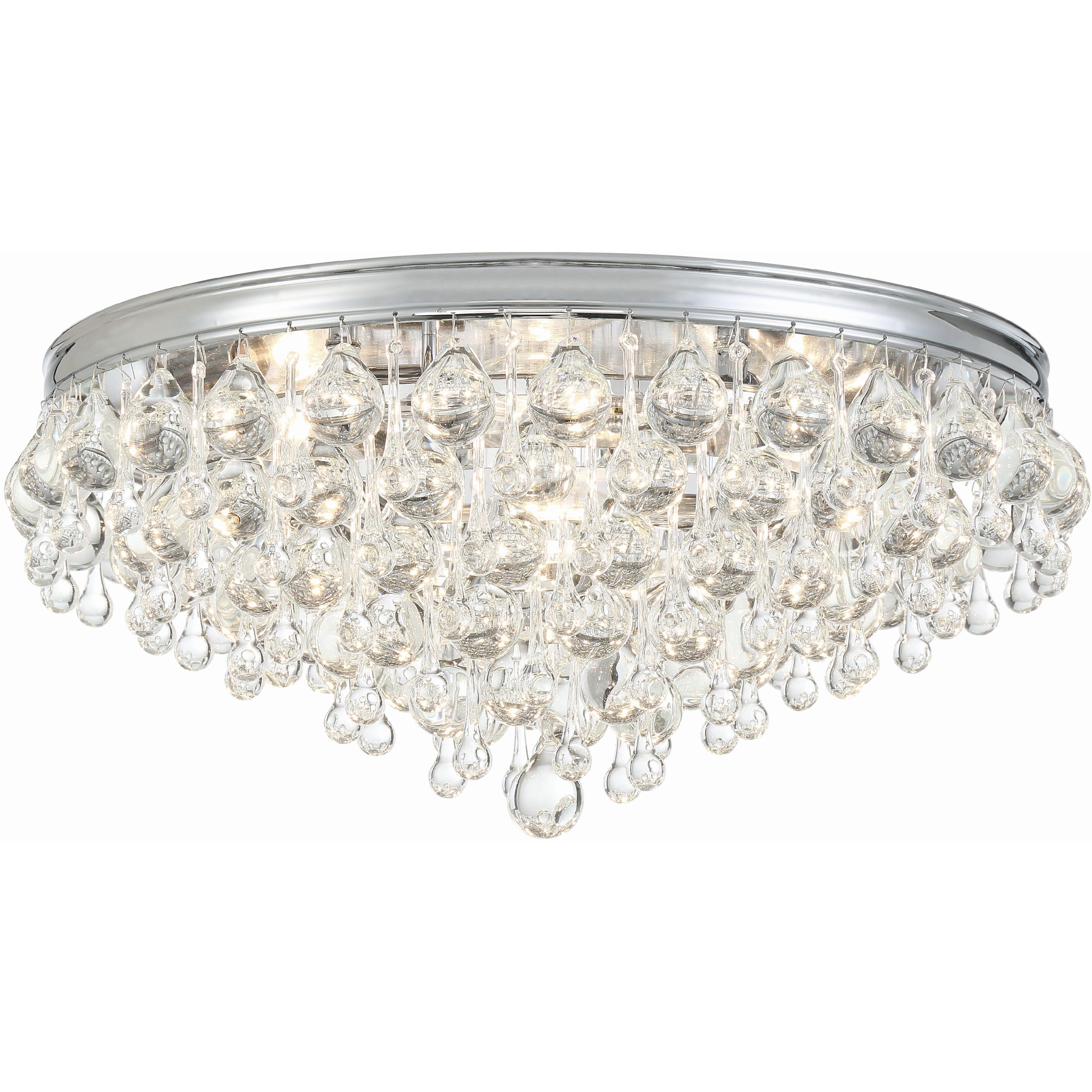 Calypso 6 Light 20 inch Polished Chrome Flush Ceiling Light