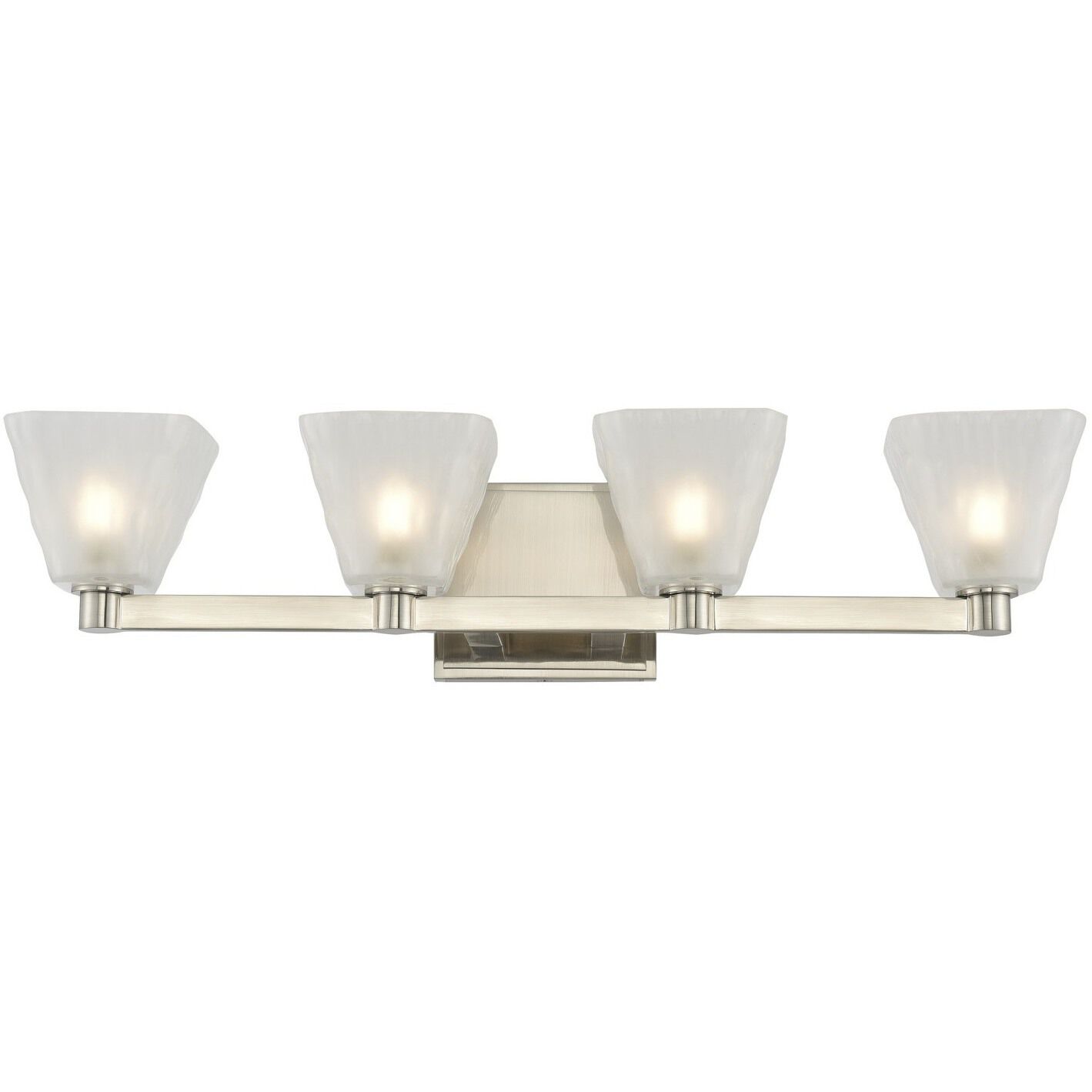 Weston LED 5 inch Glazed Nickel Bath Vanity Light Wall Light