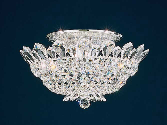 Trilliane 8 Light Silver Semi Flush Mount Ceiling Light in Radiance