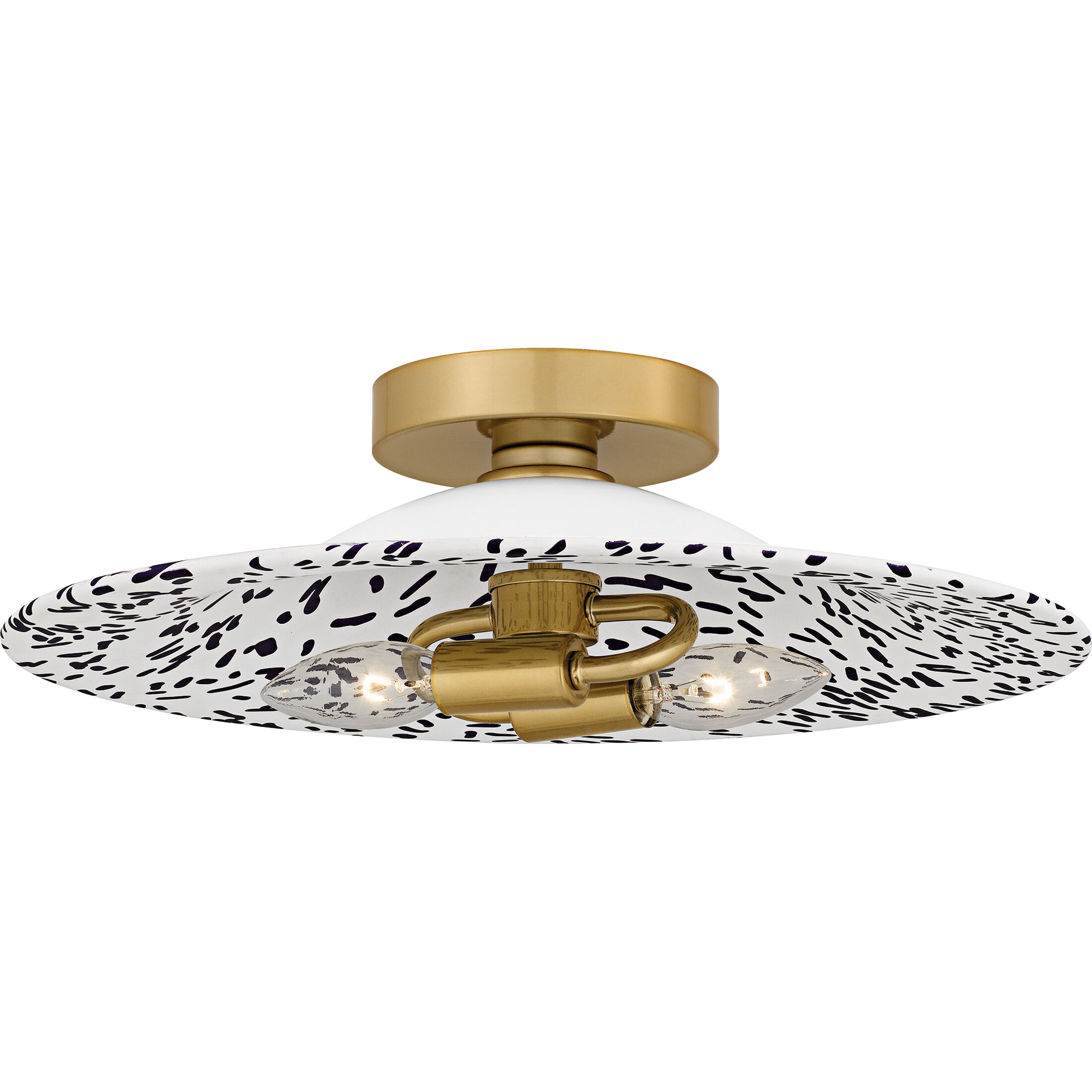 Indigo 2 Light 15.75 inch Light Gold Flush Mount Ceiling Light, Medium