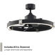 Beyond Atomic 23 inch Black-Brushed Nickel with Matte Black Blades Fandelier, Smart