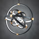 Beyond Atomic LED 36.44 inch Black-Aged Brass Chandelier Ceiling Light, Beyond