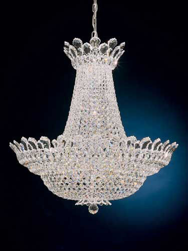 Schonbek 5873H Trilliane 53 Light Silver Chandelier Ceiling Light in Heritage