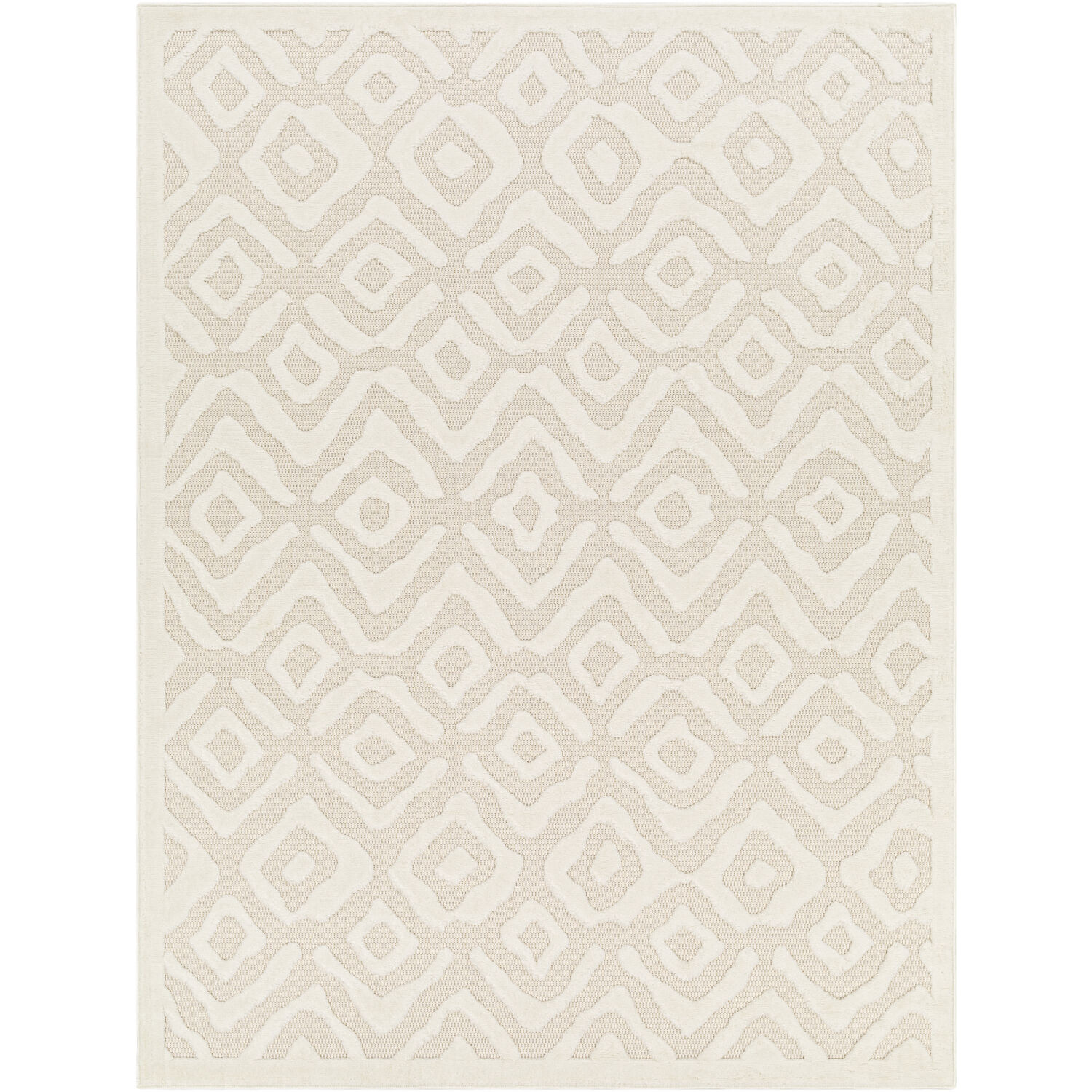 San Diego 84 X 63 inch Light Grey Outdoor Rug, Rectangle