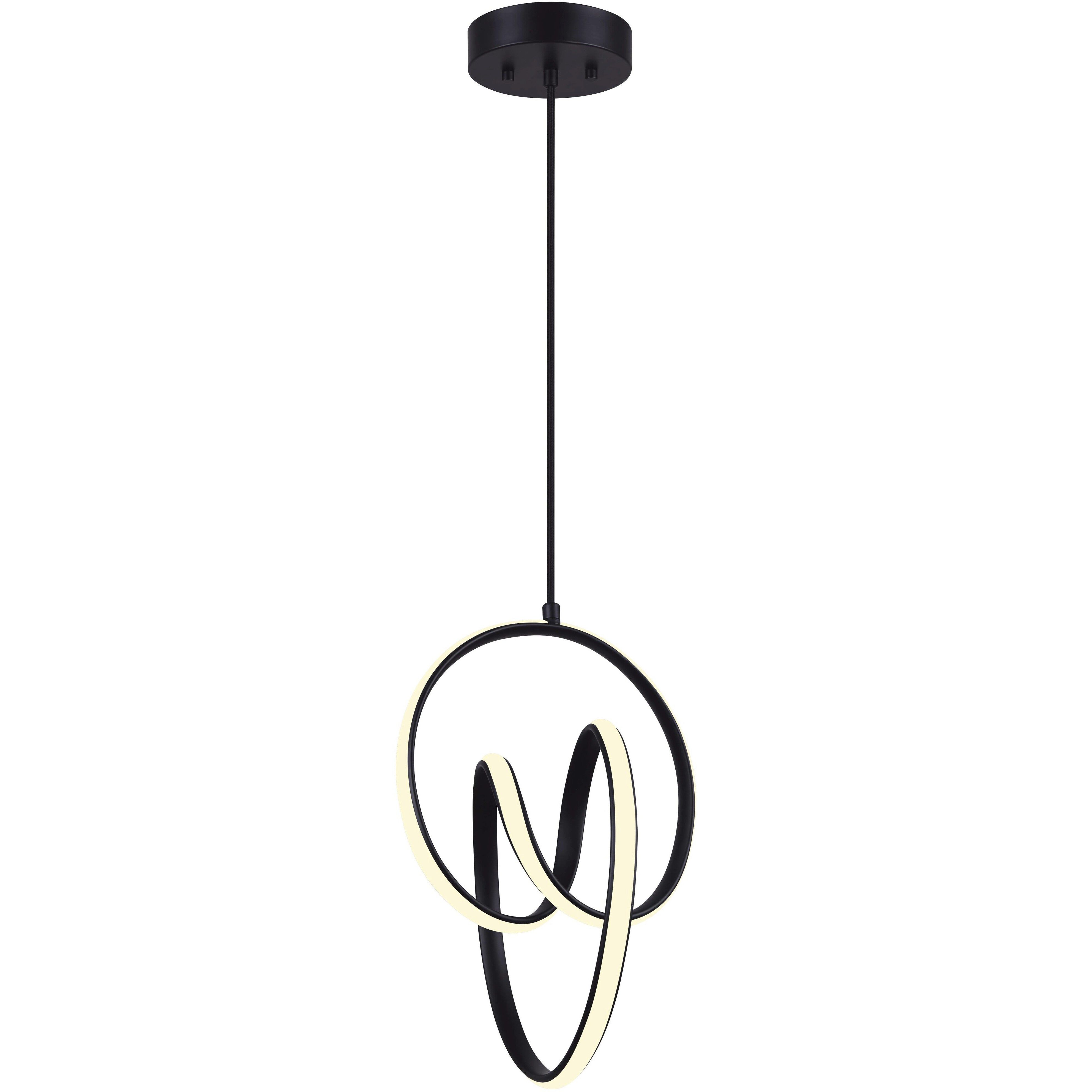 Jase LED 11 inch Matte Black Chandelier Ceiling Light