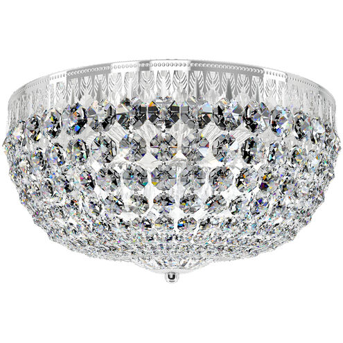 Petit Crystal 5 Light 14 inch Polished Silver Flush Mount Ceiling Light in Spectra