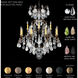 Renaissance Rock Crystal 13 Light Black Chandelier Ceiling Light in Rock Amethyst and Black Diamond