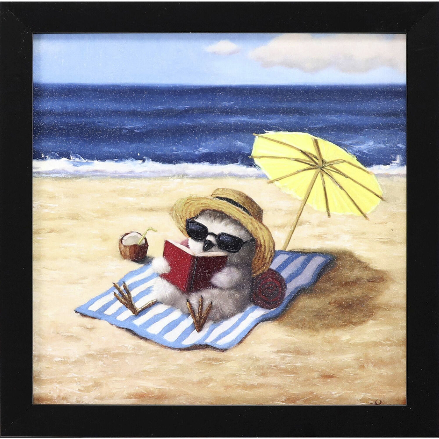 Animals 11 X 11 inch Non-Glass Framed Art, Propac