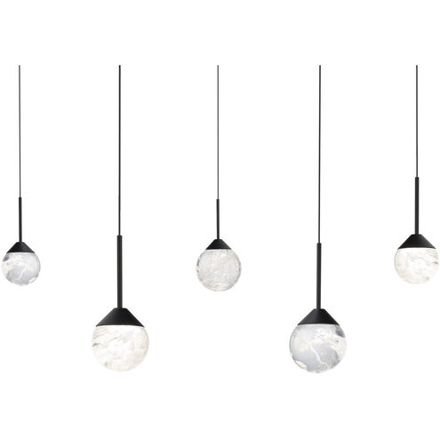 Beyond Quest LED 5.5 inch Black Multi-Light Pendant Ceiling Light, Linear Canopy
