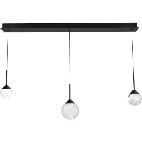 Beyond Quest LED 5.5 inch Black Multi-Light Pendant Ceiling Light, Linear Canopy