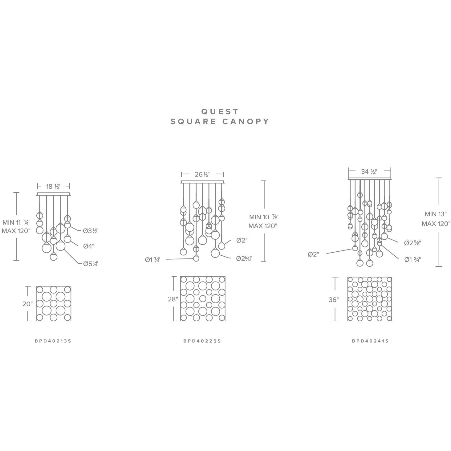 Beyond Quest LED 28 inch Aged Brass Multi-Light Pendant Ceiling Light, Square Canopy