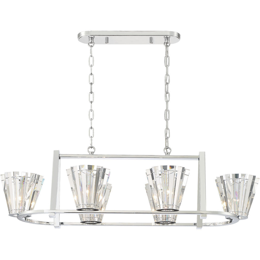 Ricca 6 Light 18 inch Chrome Chandelier Ceiling Light
