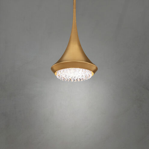 Verita LED 8 inch Soft Gold Mini Pendant Ceiling Light in Heirloom Gold, Schonbek Signature