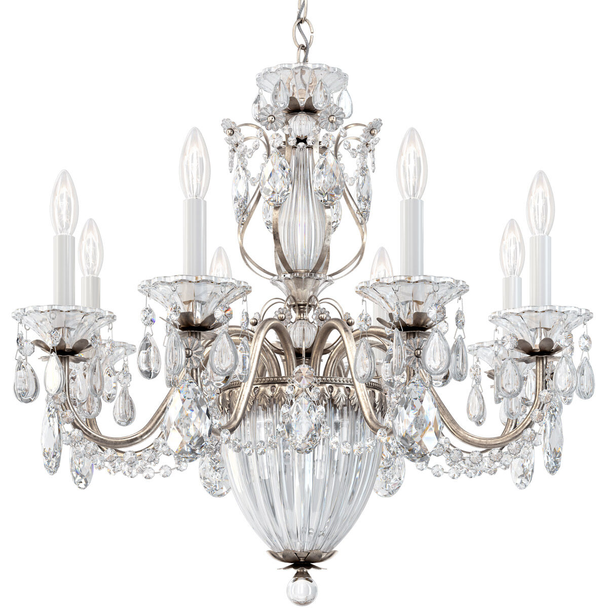Bagatelle 11 Light 27 inch Antique Silver Pendant Ceiling Light in Bagatelle Spectra