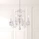 Esmery 4 Light Polished Silver Chandelier Ceiling Light in Optic