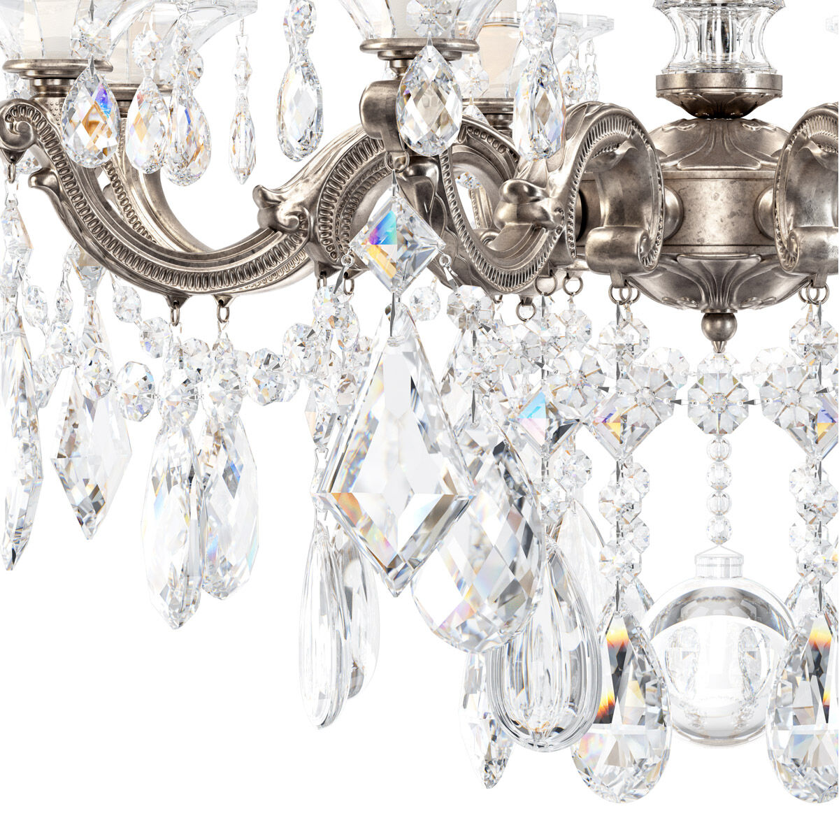 Schonbek 5073-48 La Scala 8 Light 25 inch Antique Silver