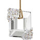 Forever Eva LED 3.75 inch Polished Chrome Pendant Ceiling Light in Gold Rope, Gold Rope