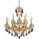 Milano 12 Light 33 inch French Gold Chandelier Ceiling Light in Cast French Gold, Milano Spectra
