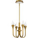Beyond Plumeria LED 12 inch Aged Brass Pendant Ceiling Light