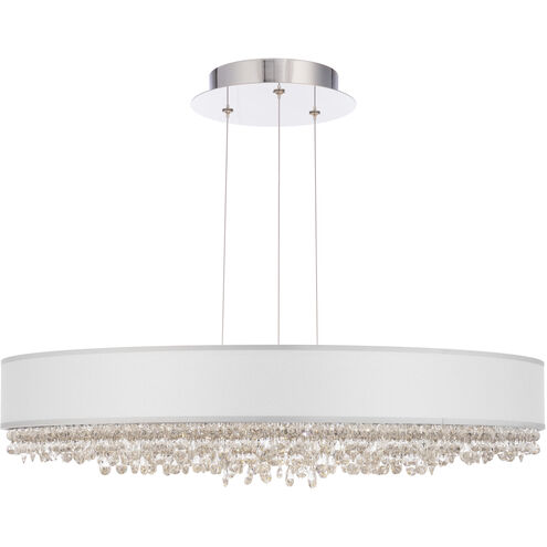 Eclyptix LED LED 28.8 inch Polished Stainless Steel Pendant Ceiling Light in Wavy Layout, Silver, Wavy Layout