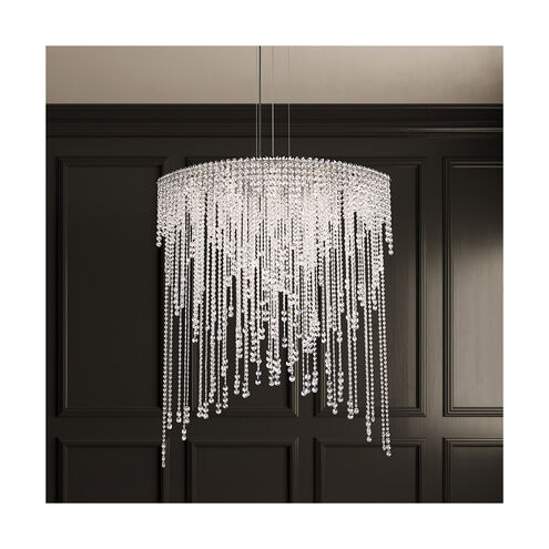 Chantant 8 Light 22 inch Polished Stainless Steel Pendant Ceiling Light in Optic, Strand