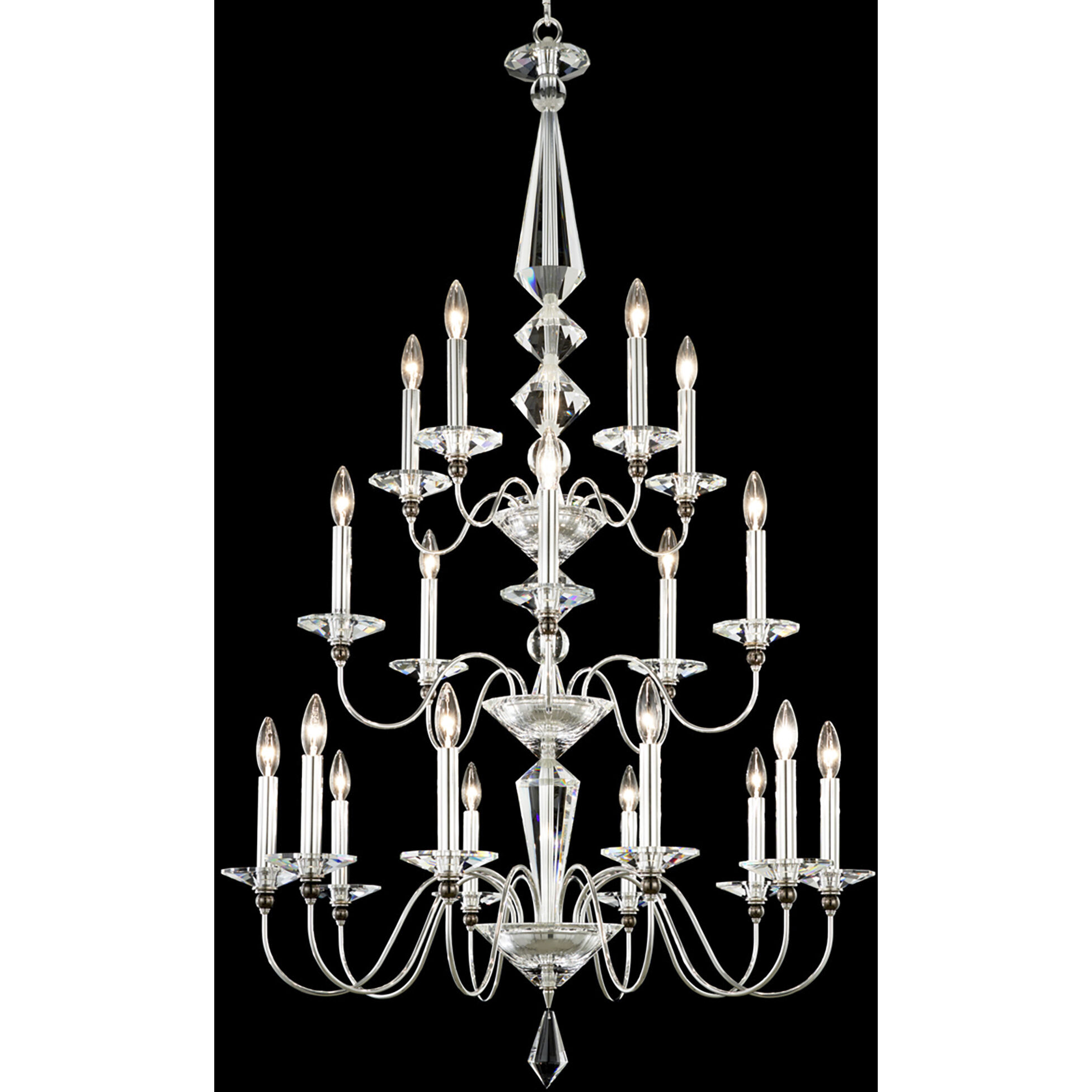 Jasmine 20 Light 36 inch Polished Silver Chandelier Ceiling Light