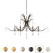 Signature Tinsley 8 Light 34.5 inch Ferro Black Chandelier Ceiling Light