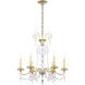 Helenia 6 Light 28 inch Heirloom Silver Chandelier Ceiling Light, Adjustable Height