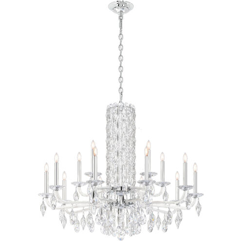 Siena 15 Light Polished Stainless Steel Chandelier Ceiling Light in Radiance, No Spikes