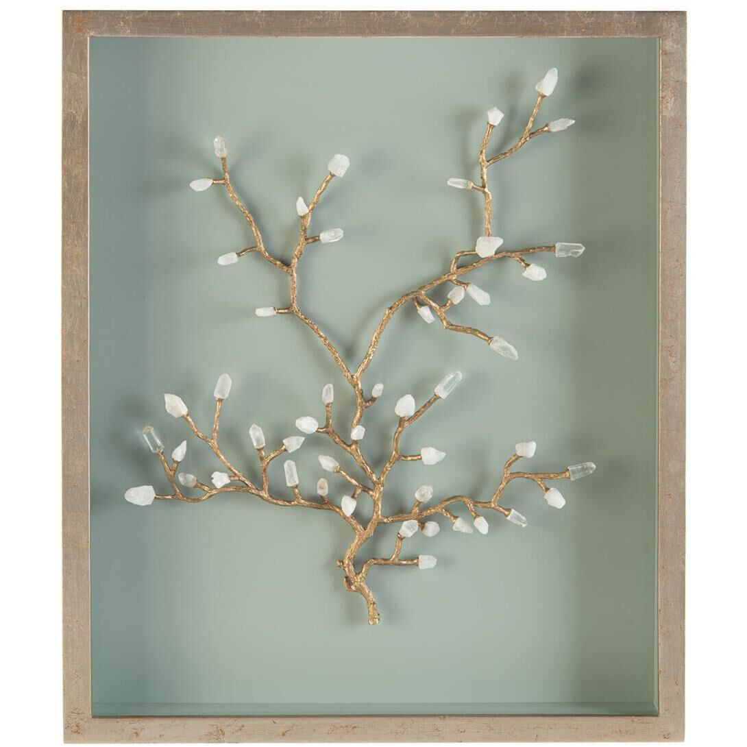 Crystal Arbor II Antiqued Silver Leaf Accent Wall Decor