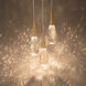 Hibiscus LED 11.75 inch Aged Brass Multi-Light Pendant Ceiling Light, Beyond