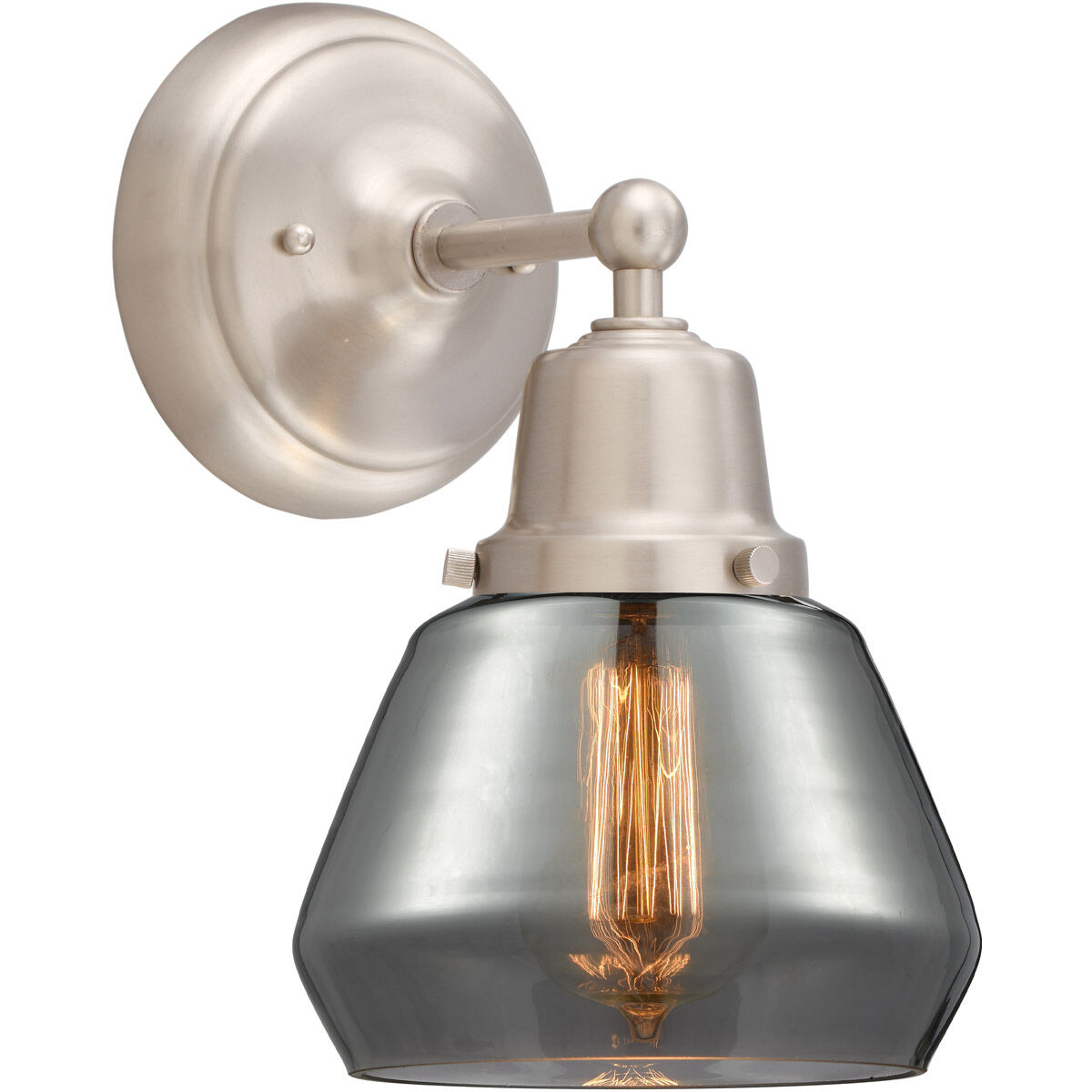 Aditi Fulton 1 Light 6.75 inch Brushed Satin Nickel Sconce Wall Light, Aditi