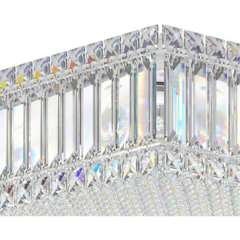Quantum 23 Light 39 inch Stainless Steel Linear Pendant Ceiling Light in Swarovski
