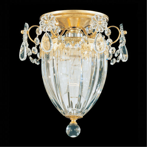 Bagatelle 1 Light 8 inch Heirloom Gold Semi Flush Mount Ceiling Light in Bagatelle Swarovski