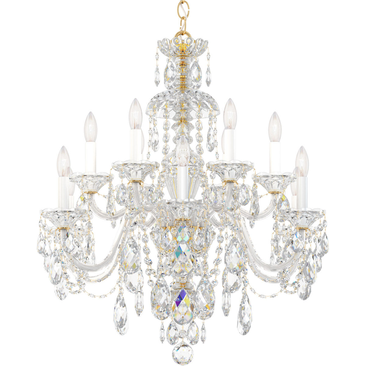 【2024】お歳暮・冬ギフト Sterling 3601-40H Schonbek 12 Silver Polished inch 29 Light アンティーク雑貨
